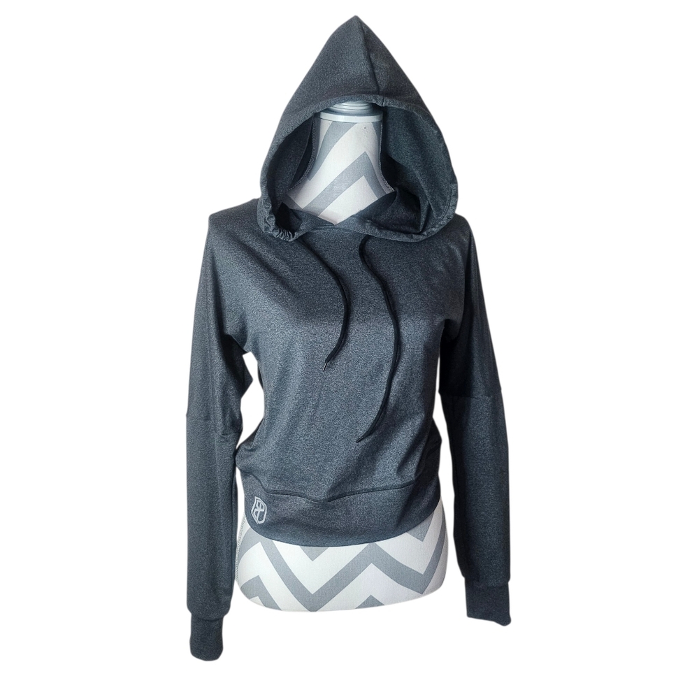 Born Primitive Crossfit Gym Cropped Tulip Back Crosscross Sweatshirt Gray Lg